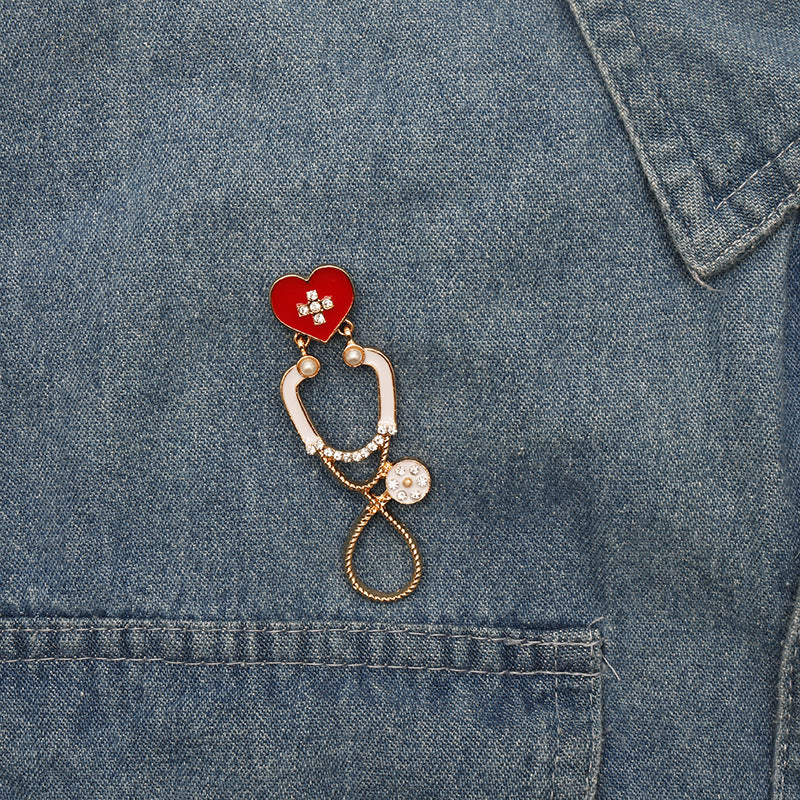 Diamond Stethoscope Pin