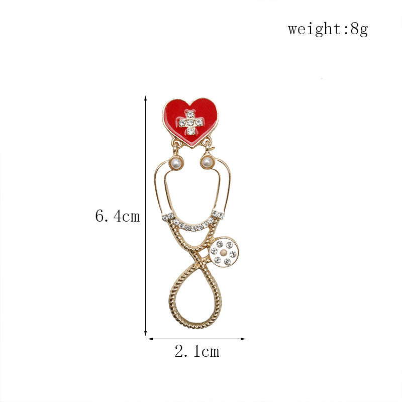 Diamond Stethoscope Pin